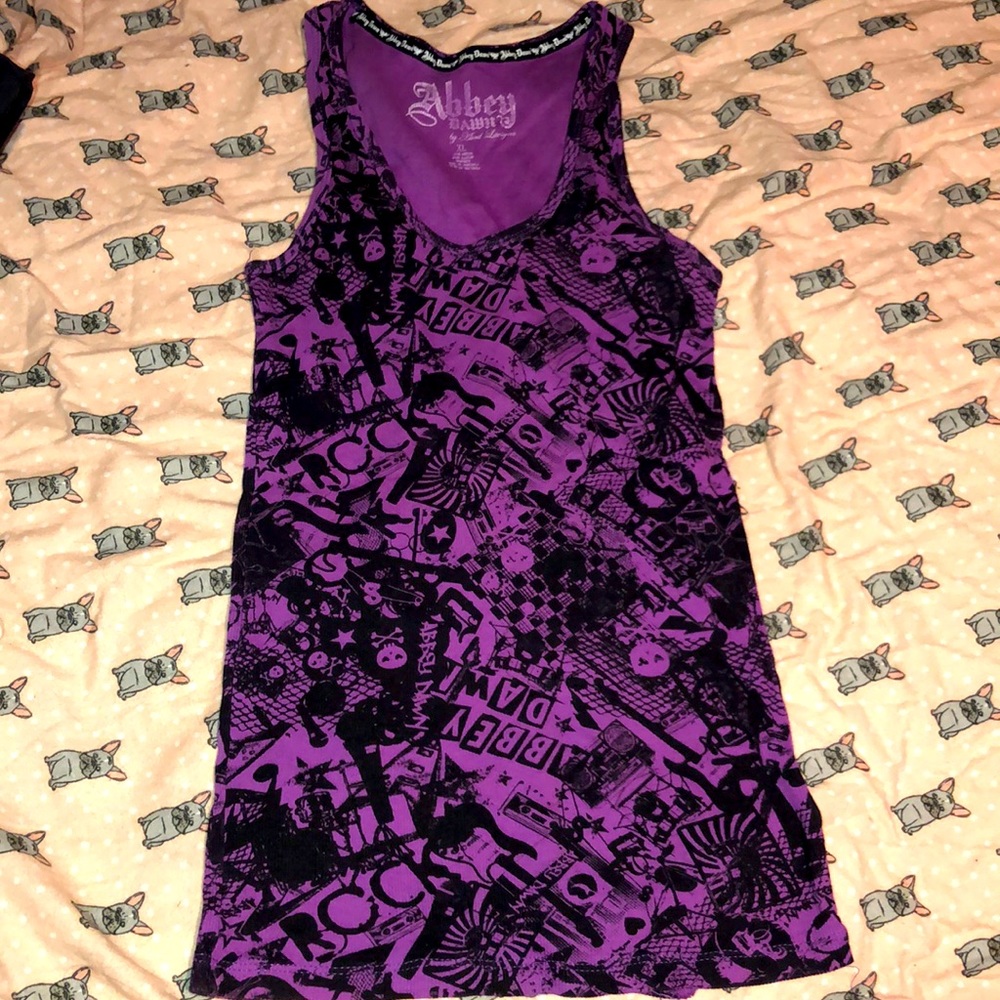 Rare abbey dawn purple guitar  tank top